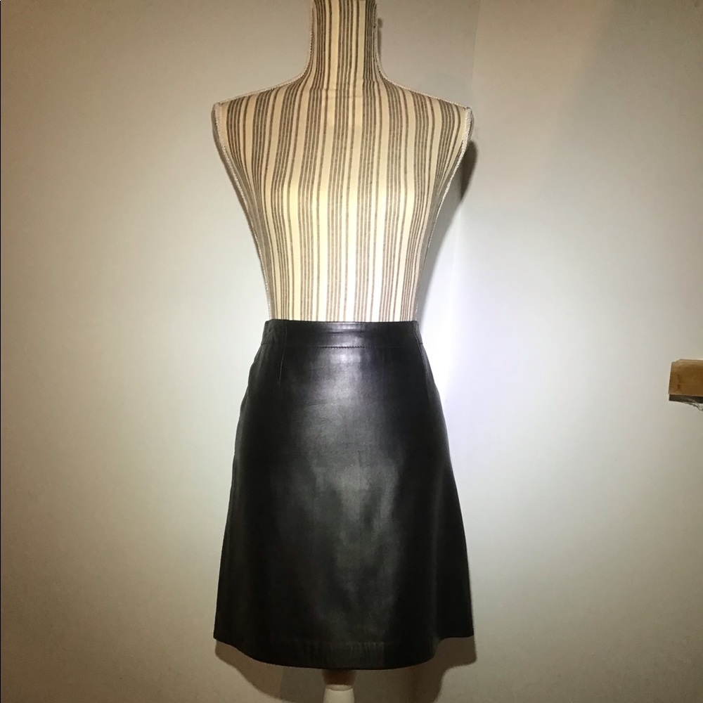 DKNY Leather Skirt